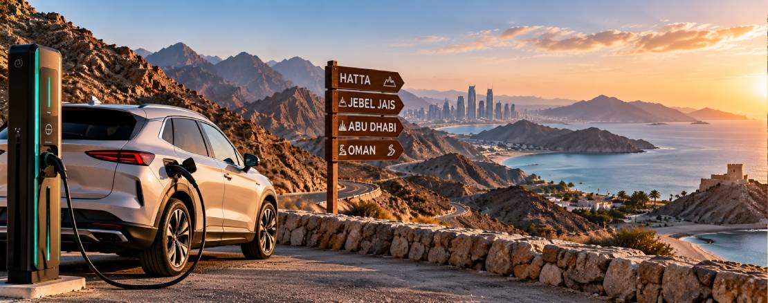 EV Road Trips from Dubai This Winter: Planning Charging for Hatta, Jebel Jais, Abu Dhabi and Oman